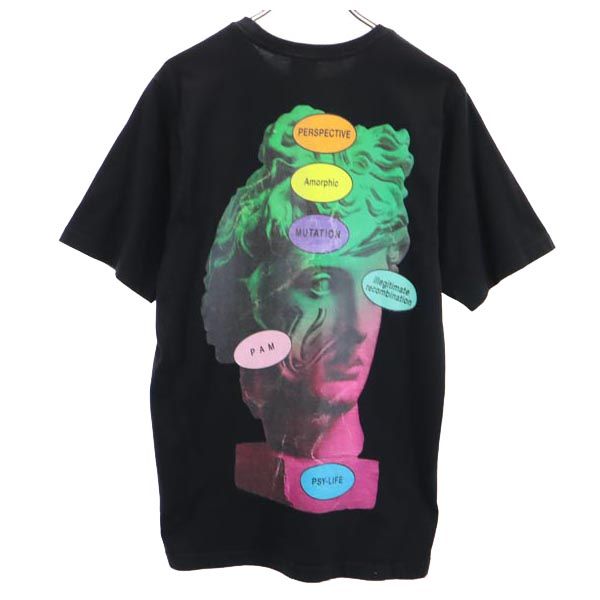 PAM パム バックプリント 半袖 Tシャツ M ブラック系 メンズ
