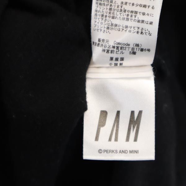 PAM パム バックプリント 半袖 Tシャツ M ブラック系 メンズ