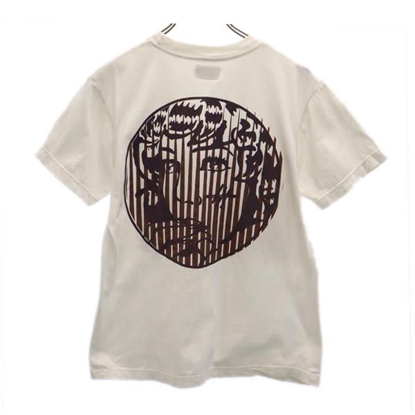 C.E シーイー 日本製 プリント 半袖 Tシャツ ホワイト系 メンズ