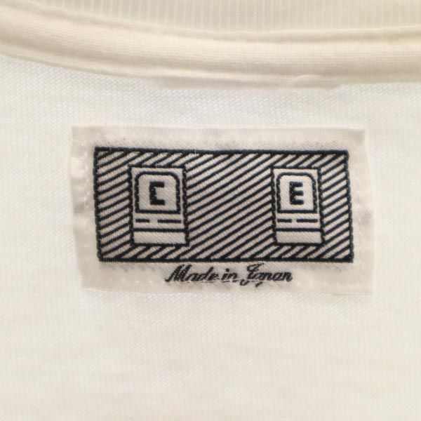 C.E シーイー 日本製 プリント 半袖 Tシャツ ホワイト系 メンズ