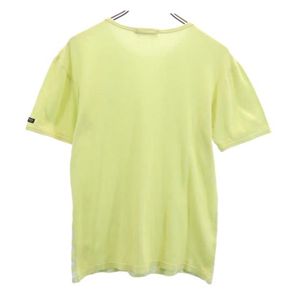 BURBERRY BLACK LABEL バーバリーブラックレーベル 日本製 三陽商会 アーガイル 半袖 Tシャツ 2 イエロー系 メンズ