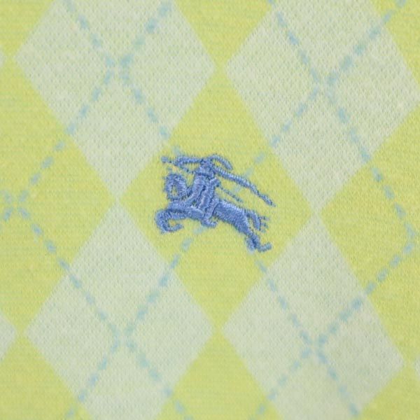 BURBERRY BLACK LABEL バーバリーブラックレーベル 日本製 三陽商会 アーガイル 半袖 Tシャツ 2 イエロー系 メンズ