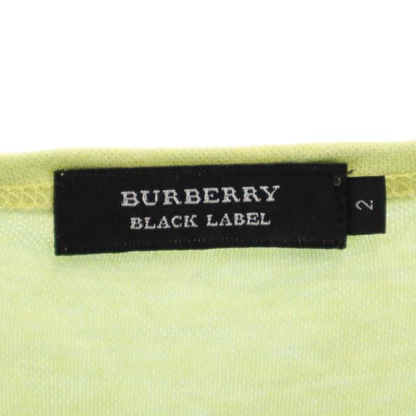 BURBERRY BLACK LABEL バーバリーブラックレーベル 日本製 三陽商会 アーガイル 半袖 Tシャツ 2 イエロー系 メンズ