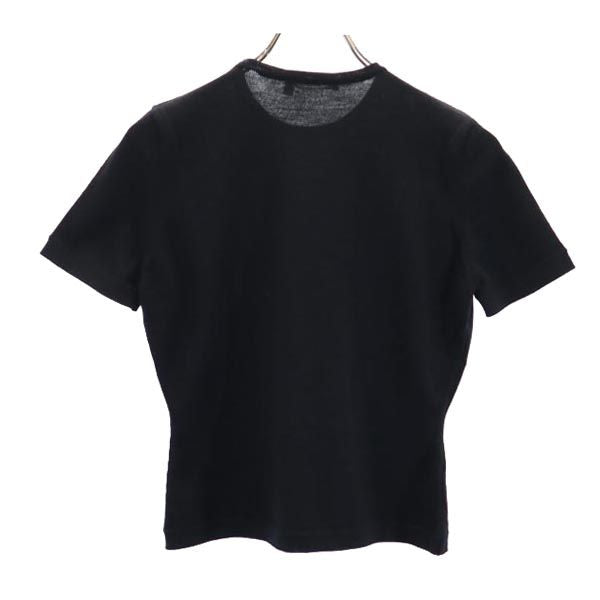 PAULE KA ポールカ ウール 半袖 ニット カットソー S ブラック系 レディース