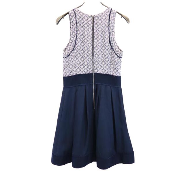 ARMANI EXCHANGE アルマーニエクスチェンジ ノースリーブ ワンピース PO ネイビー系 両面ジップ レディース