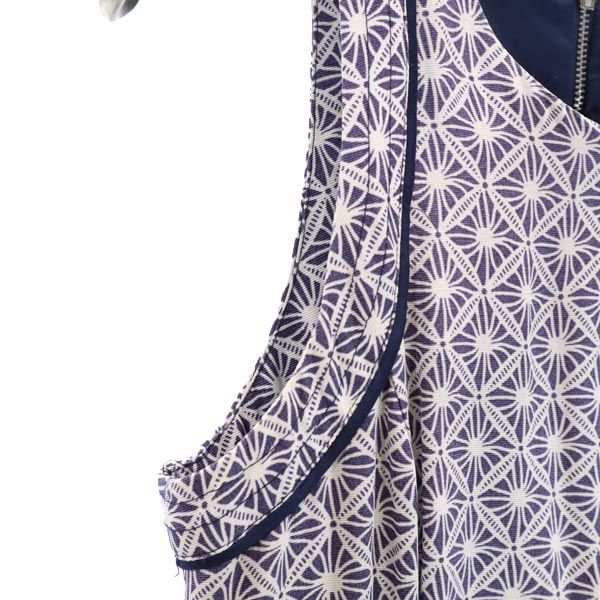 ARMANI EXCHANGE アルマーニエクスチェンジ ノースリーブ ワンピース PO ネイビー系 両面ジップ レディース