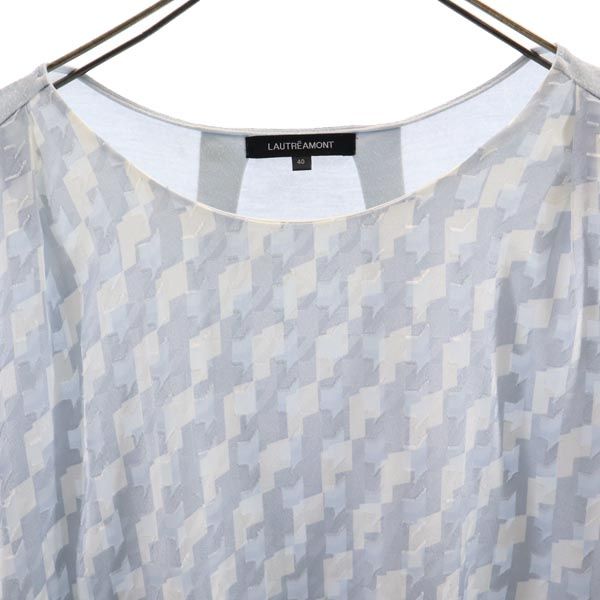 LAUTREAMONT ロートレアモン 日本製 半袖 カットソー 40 ブルー系 レディース