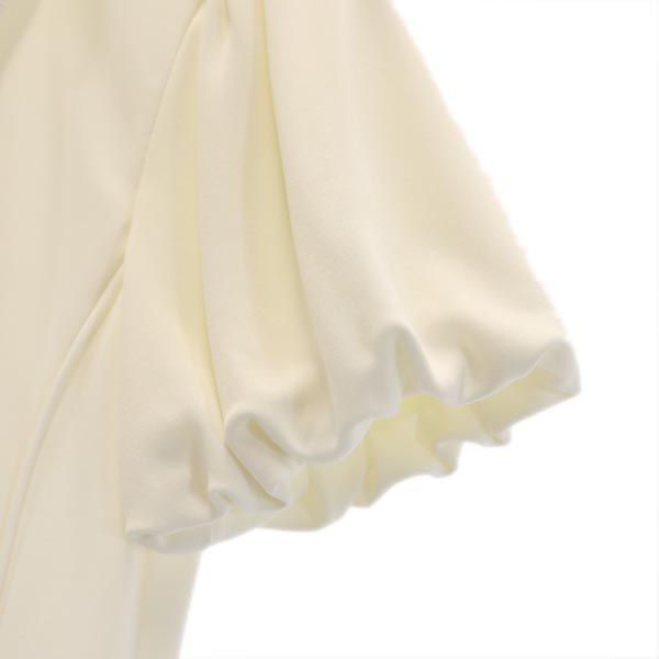 FOXEY NEW YORK フォクシーニューヨーク 日本製 半袖 襟付き バルーン袖 カットソー 38 アイボリー系 レディース