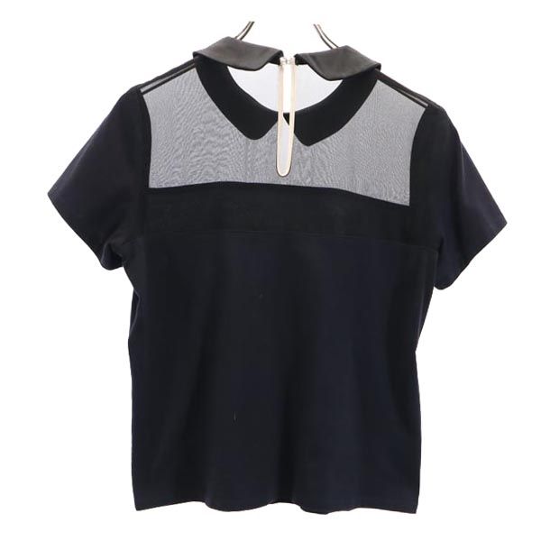 UNDERCOVER アンダーカバー 日本製 半袖 シースルー切替 カットソー 2 ブラック レディース