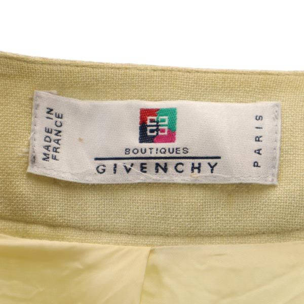 Givenchy ジバンシー フランス製 半袖 ノーカラージャケット ベージュ レディース