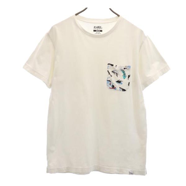 XLARGE エクストララージ 半袖 Tシャツ M ホワイト系 ポケT メンズ