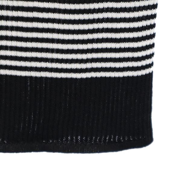 LANVIN en Bleu ランバンオンブルー ボーダー 7分袖 ニット カットソー 38 ホワイト系 レディース