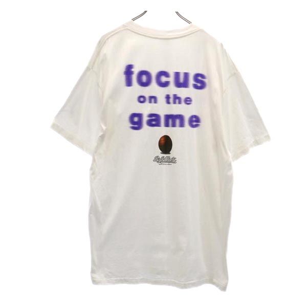 ALORE アローレ 90s オールド USA製 バックプリント バスケットボール 半袖 Tシャツ XL ホワイト メンズ