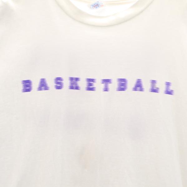 ALORE アローレ 90s オールド USA製 バックプリント バスケットボール 半袖 Tシャツ XL ホワイト メンズ
