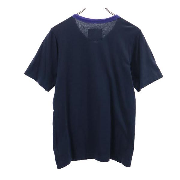 Sacai サカイ 日本製 434 半袖 Vネック Tシャツ 2 紺 メンズ