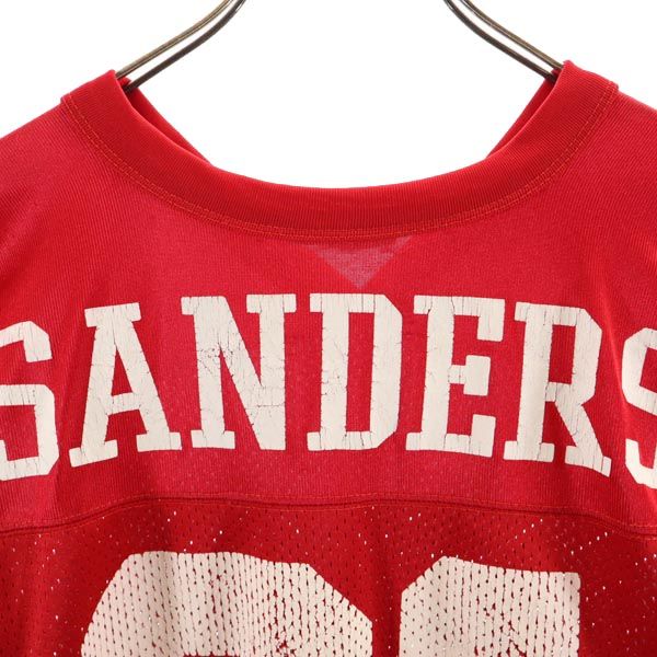 90s オールド USA製 フットボールT 21 SANDERS アメリカンフットボール 半袖 ウェア M レッド アメフト メンズ