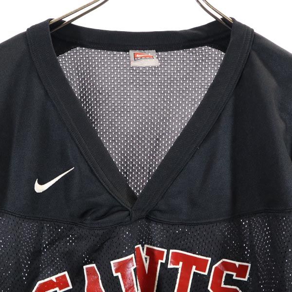 NIKE ナイキ USA製 背番号48 アメリカンフットボール 半袖 ウェア L ブラック アメフト メンズ