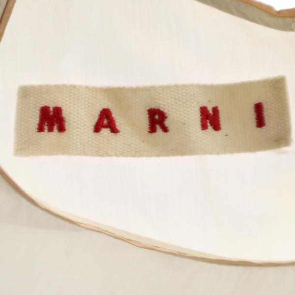 MARNI マルニ ノースリーブ カットソー 38 ホワイト系 バックプリント レディース