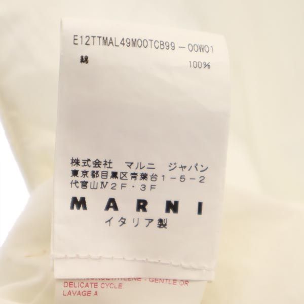 MARNI マルニ ノースリーブ カットソー 38 ホワイト系 バックプリント レディース