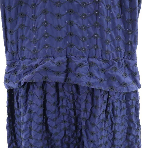 MARC BY MARC JACOBS マークバイマークジェイコブス ノースリーブ ワンピース 0 ネイビー系 バックプリント レディース