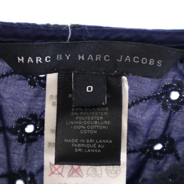 MARC BY MARC JACOBS マークバイマークジェイコブス ノースリーブ ワンピース 0 ネイビー系 バックプリント レディース