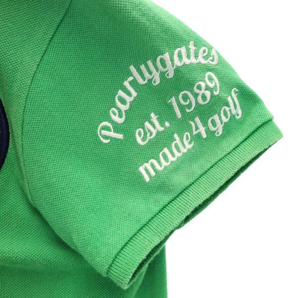 PEARLY GATES パーリーゲイツ 日本製 ゴルフ 半袖 ウェア 0 グリーン 鹿の子 レディース