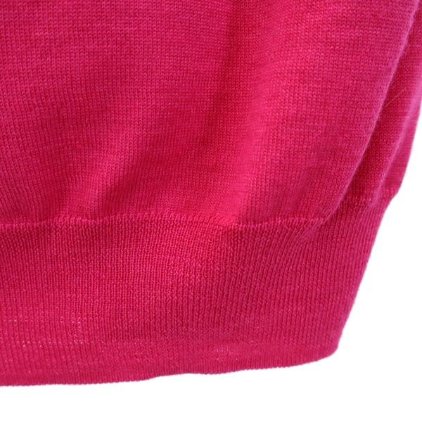 LANVIN en Bleu ランバンオンブルー ウール 半袖 肩デザイン ニット カットソー 38 ピンク系 レディース