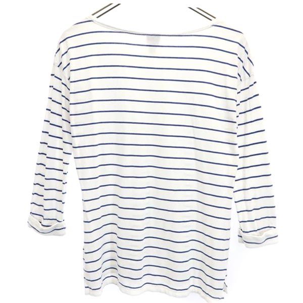 patagonia パタゴニア アウトドア ボーダー 長袖 ロールアップ袖 Tシャツ S ホワイト系 ロンT レディース