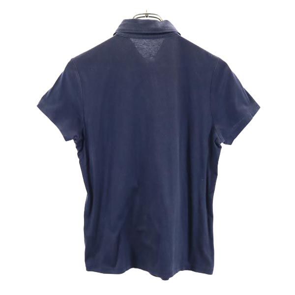 BURBERRY バーバリー 日本製 三陽商会 半袖 ハーフボタン シャツ 2 ネイビー レディース