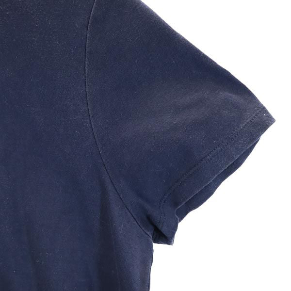 BURBERRY バーバリー 日本製 三陽商会 半袖 ハーフボタン シャツ 2 ネイビー レディース