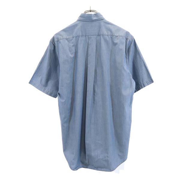 Burberrys バーバリーズ 90s オールド 日本製 三陽商会 半袖 ボタンダウンシャツ SA ブルー メンズ