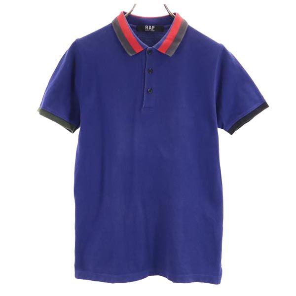 RAF SIMONS ラフシモンズ 半袖 ポロシャツ ブルー系 鹿の子 レディース