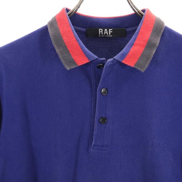 RAF SIMONS ラフシモンズ 半袖 ポロシャツ ブルー系 鹿の子 レディース