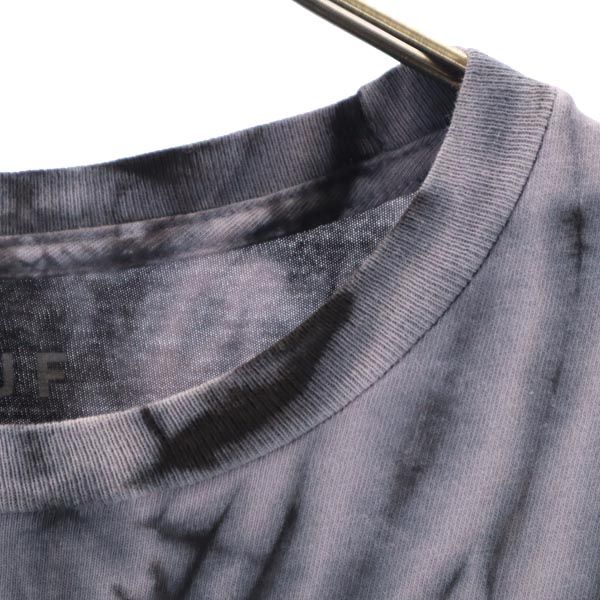 HUF ハフ バック プリント 半袖 Tシャツ S グレー系 染加工 メンズ
