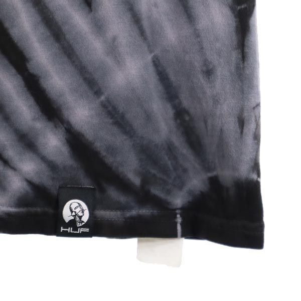 HUF ハフ バック プリント 半袖 Tシャツ S グレー系 染加工 メンズ
