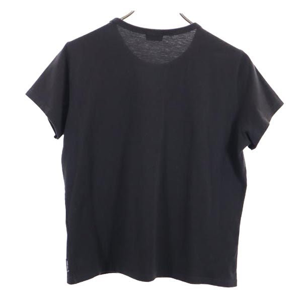 ARMANI JEANS アルマーニジーンズ イタリア製 フォト風 プリント 半袖 Tシャツ I 46 黒 レディース