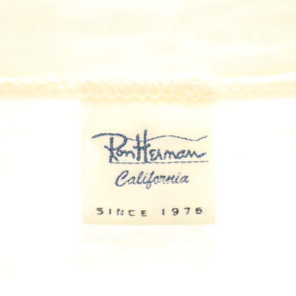 Ron Herman ロンハーマン 日本製 半袖 Vネック Tシャツ XS 生成り レディース