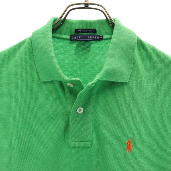 RALPH LAUREN ラルフローレン 半袖 ポロシャツ M 緑 鹿の子 レディース