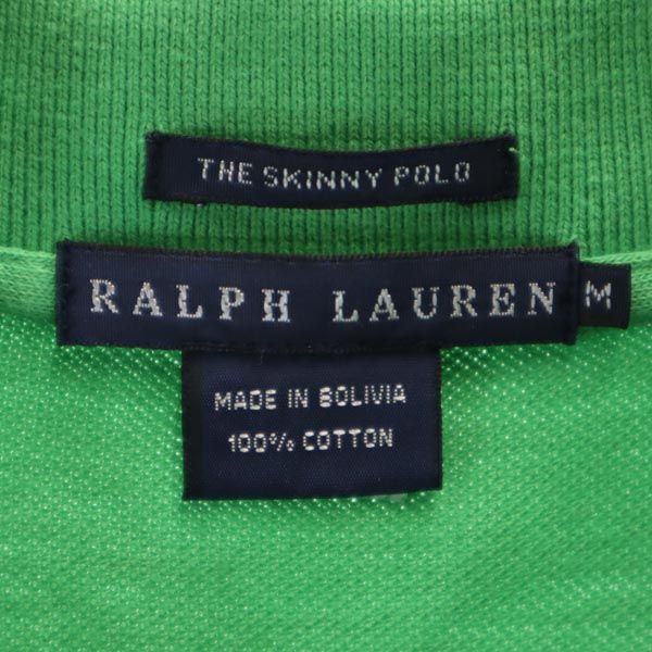 RALPH LAUREN ラルフローレン 半袖 ポロシャツ M 緑 鹿の子 レディース