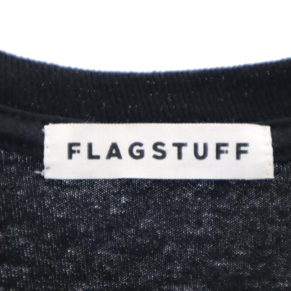 FLAGSTUFF フラグスタフ プリント 半袖 Tシャツ L ブラック系 メンズ