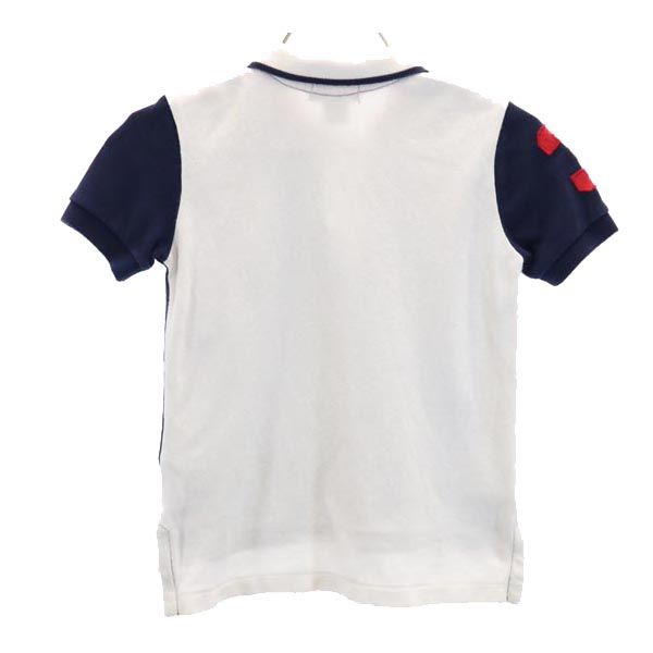 POLO RALPH LAUREN ポロラルフローレン ビッグポニー 刺繍 半袖 ポロシャツ 3/3T ネイビー 鹿の子 キッズ