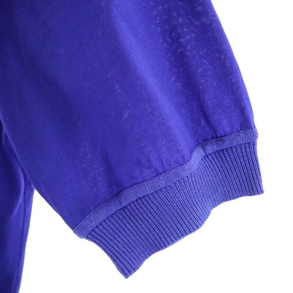 YVES SAINT LAURENT イヴサンローラン 90s 半袖 ハーフボタン シャツ M ブルー レディース