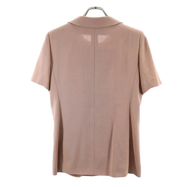 Pierre Cardin ピエールカルダン 日本製 半袖 ジャケット 9 ブラウン レディース