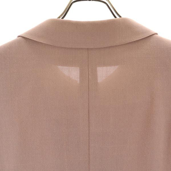 Pierre Cardin ピエールカルダン 日本製 半袖 ジャケット 9 ブラウン レディース