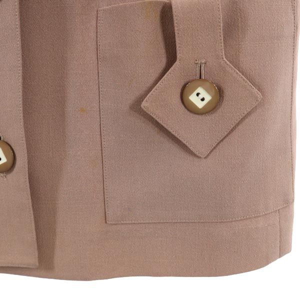 Pierre Cardin ピエールカルダン 日本製 半袖 ジャケット 9 ブラウン レディース