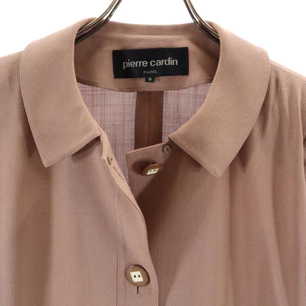 Pierre Cardin ピエールカルダン 日本製 半袖 ジャケット 9 ブラウン レディース