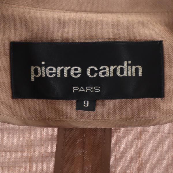 Pierre Cardin ピエールカルダン 日本製 半袖 ジャケット 9 ブラウン レディース