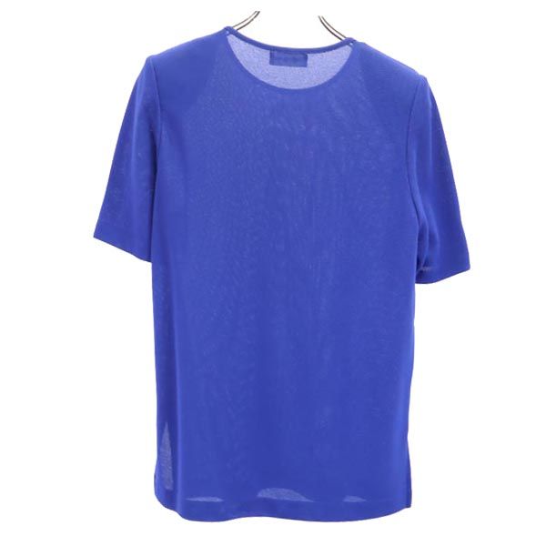 YVES SAINT LAURENT イヴサンローラン 90s オールド 半袖 カットソー M 青 レディース