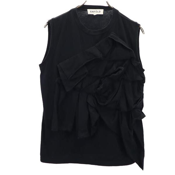 ENFOLD エンフォルド ノースリーブ カットソー 38 黒 レディース