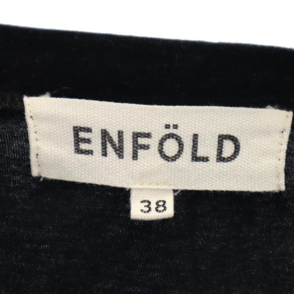 ENFOLD エンフォルド ノースリーブ カットソー 38 黒 レディース